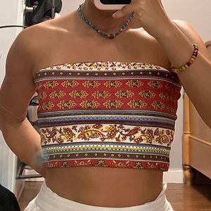 two forever 21 patterned tube tops (price is for both)